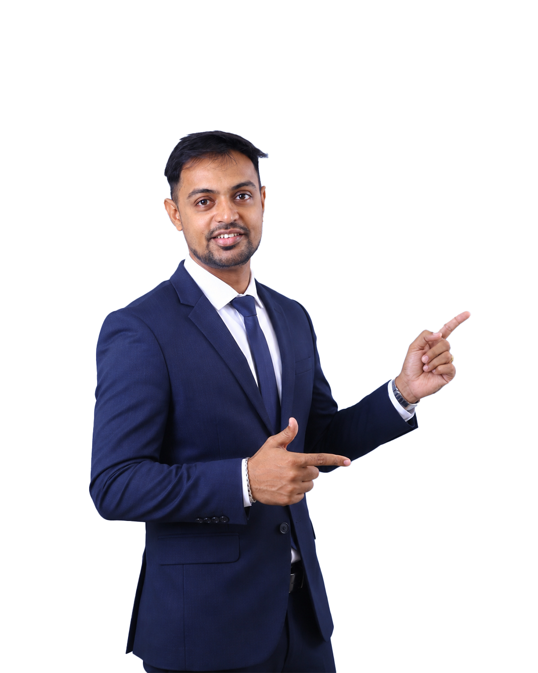 Person pointing toward the Telegram channel button